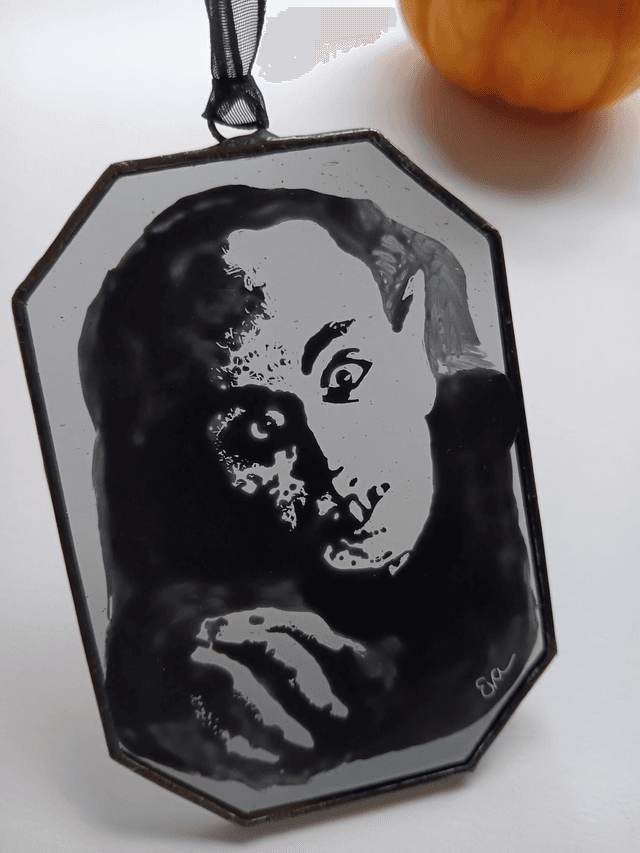 Stained glass gothic Nosferatu portrait