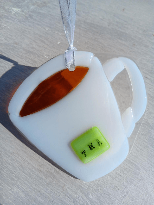 Fused glass Cup of Tea