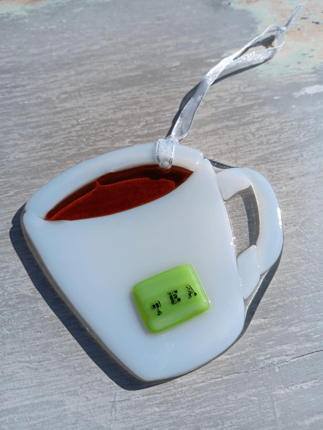 Fused glass Cup of Tea