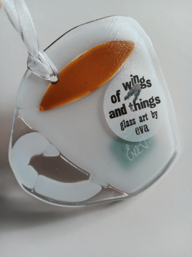 Fused glass Cupán Tae (Cup of Tea)